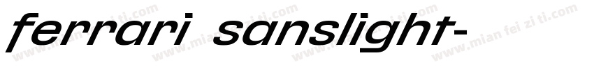 ferrari  sanslight字体转换